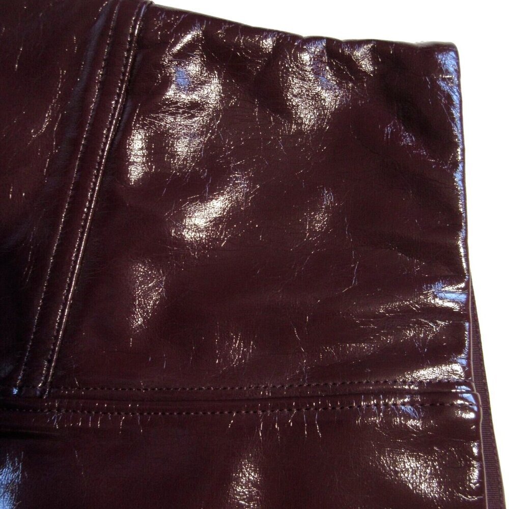 NWT SPANX 20301R Faux Patent Leather Leggings in Ruby Glossy S - Picture 5 of 7